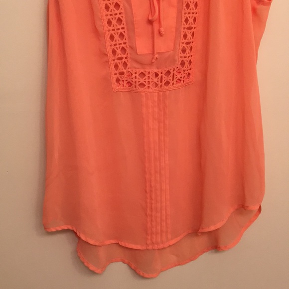 EUC Sleeveless sheer Blouse / Loose fit - Picture 6 of 14